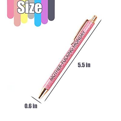 QPEY 7Pcs Sarcastic Pens, Swear Word Daily Pens Set, Funny Pens for Adults,  Black Ink 1.0 mm Seven Days of the Week Glitter Ballpoint Pens Gift for  Colleague Coworker - Yahoo Shopping