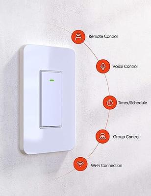 OHMAX Smart Switch, Single Pole (Not 3-Way) 2.4Ghz WiFi Smart Light Switch  for Lights Compatible with Alexa and Google Home, Neutral Wire Required,  Voice Control, UL Certified (1 Pack) - Yahoo Shopping