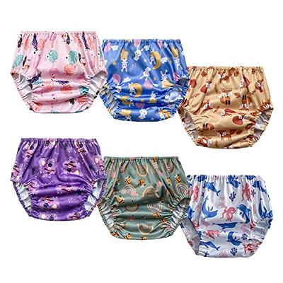 EZ Moms 10 Pack Reusable Diaper Covers for Boys Soft Rubber