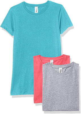 Pack Of 3 Plain T-shirts Blue Pink And White