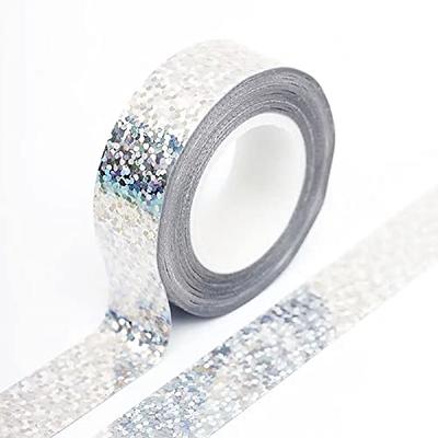 Wrapables Decorative Glitter Washi Masking Tape, Chocolate Brown