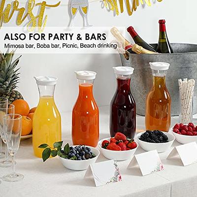  NETANY Carafe Set for Mimosa Bar Includes 4 Pack Glass