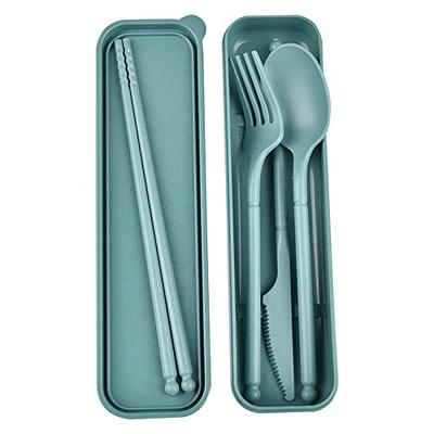 Ansukow 4-Piece Reusable Travel Utensils Set With Case, 18/8 Stainless  Steel Camping Silverware Set for Lunch Box, Dorm, Work, School, Picnic