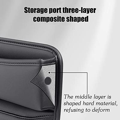 Car Seat Gap Filler and Organizer - PU Leather Car Seat Crevice Storage  with Charging Ports for Front Seat, Adjustable Automotive Console Side  Pocket for Phone, Glasses, Keys, Cards (Brown) - Yahoo Shopping