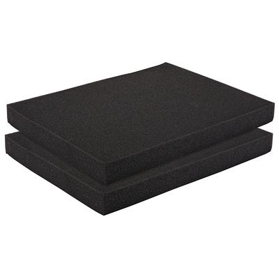 2 Pack Customizable 1.5 Inch Polyethylene Foam Insert Sheets for Packing,  Moving, Crafts (Black, 12 x 16 In) 