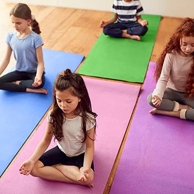 Nuanchu 20 Pcs Yoga Mats Bulk for Kids 60 x 24 x 0.12 Inch