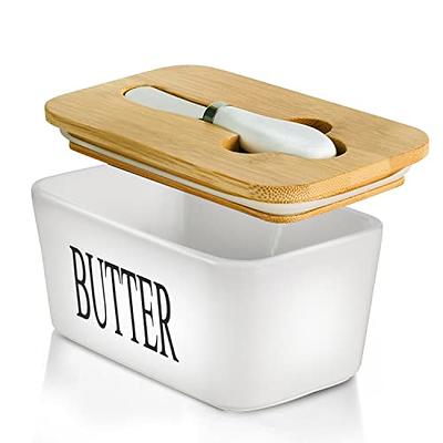 Hasense Butter Dish with Lid , Large Butter Dish with Lid for Countertop, Ceramic  Butter Holder Container with Cover, Airtight Butter Keeper for Kitchen,  Farmhouse Decor White - Yahoo Shopping