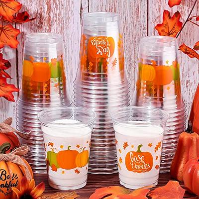 100 Pcs 12 oz Thanksgiving Disposable Cups Autumn Clear Plastic Cups  Tumblers Disposable Wine Glasses Plastic Glasses Wedding Cups for Liquor  Coffee Juice (Pumpkin) - Yahoo Shopping