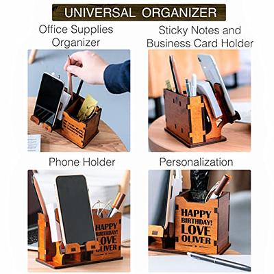 Office Desk Accessories,personilized Wood Desk Organizer,gifts for