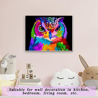 ifymei Paint by Numbers for Kids and Adults Beginner, DIY Gift Canvas  Painting Kits with Frame, 12x16 Inch Colorful Cat