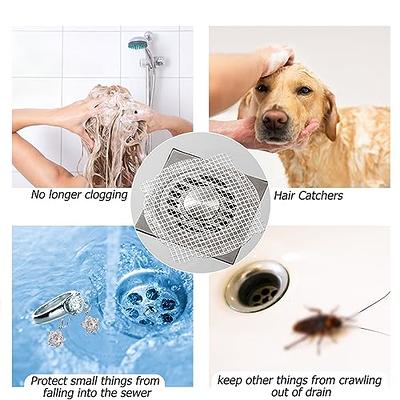 30 PCS Disposable Shower Drain Hair Catcher Mesh Stickers