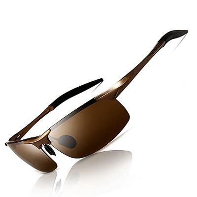 SUNGAIT Men's HD Polarized Sunglasses for Driving Fishing Cycling Running  Metal Frame UV400 (Brown Frame Brown Lens) 8177CKC - Yahoo Shopping