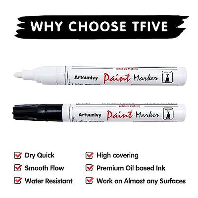  TFIVE Paint Markers Paint Pens -12 Color Extra Fine