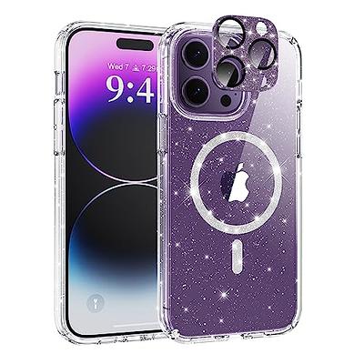 Hython Case for iPhone 13 Pro Max Case Glitter, Cute Sparkly Clear Glitter  Shiny Bling Sparkle Cover, Anti-Scratch Hard PC Slim Fit Shockproof