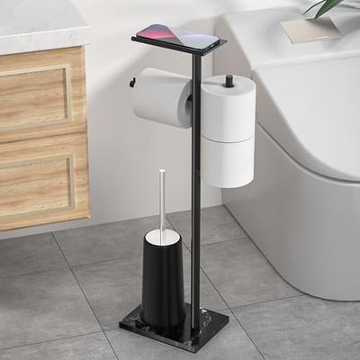 Toilet Paper Holder Free Standing - Toilet Paper Holder Stand with Storage  Shelf, Black Toilet Paper Holder with Toilet Brush, Bathroom Toilet Paper Roll  Holder, Floor Standing Toilet Roll - Yahoo Shopping