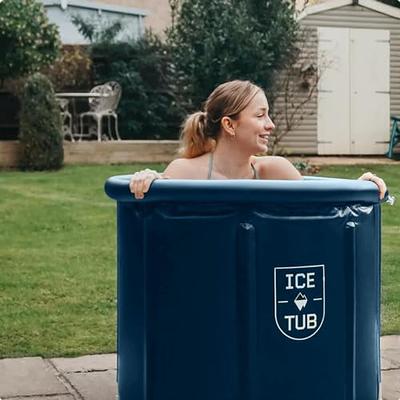 Ice Bath Tub Cold Plunge Athletes Large Size Portable Outdoors Lid  Thermometer