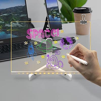 Acrylic luminous message board, ins transparent acrylic board, note board, dry  erase board with light stand, LED message board - Laptop desk, laptop  table; felt message board, letter board, Plastic letter board;