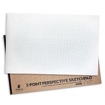 Koala Tools  Drawing Perspective (1 and 2-Point) Large Sketch Pad