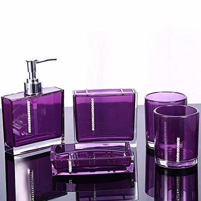 Red Barrel Studio® Luxury Modern Décor 4 Piece Bath Accessories Set  Ensemble Included Bathroom Liquid Soap Lotion Dispenser Pump Toothbrush  Holder