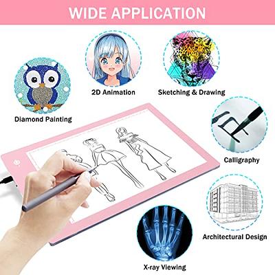 LED Light Pad Light Board for Diamond Painting - Ultra-Thin Magnetic Tracing Light Box with USB Powered for Artists Drawing 2D DIY Diamond Painting