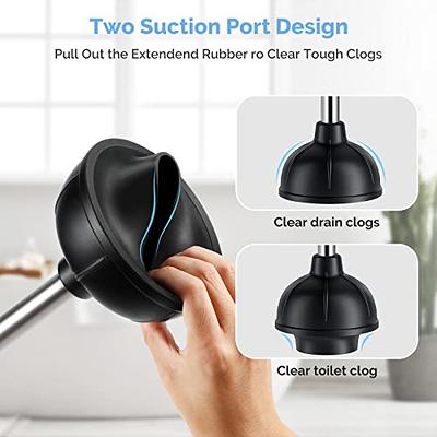 MR.SIGA Toilet Plunger and Bowl Brush with Holder, Heavy Duty Toilet Brush  and Plunger Set for Bathroom Cleaning, Black, 1 Set - Yahoo Shopping