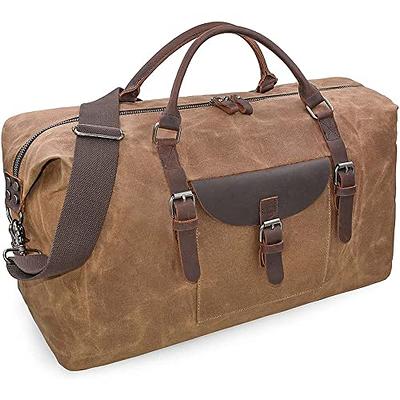 Polare 23/20 Waterproof Travel Duffel Bag Waxed Canvas Cowhide Leath