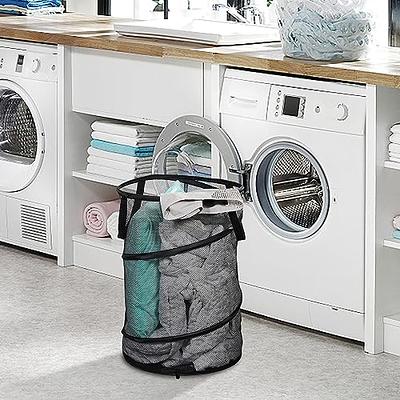 Collapsible Laundry Baskets, Collapsible Mesh Popup Laundry Hamper,  Foldable Dirty Laundry Basket, Multi-purpose Collapsible Mesh Laundry Bag,  Great