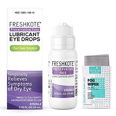 Maxim Eye FRESHKOTE Preservative Lubricant Eye .33 fl oz Bottle of Artificial Tears for Dry Eye Relief, Bundled with 1 Reusable Anti Fog Cloth for Eyeglasses - Yahoo