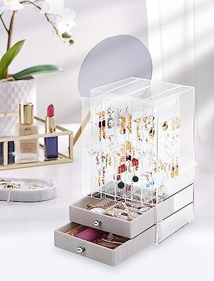 17Dec Acrylic Jewelry Holder Organizer Box with 3 Display Clear Earring Holder  Organizer Drawer,2 Velvet Jewelry Organizer Stand Tray.Jewelry Box Organizer  for Earring Ring Necklace Bracelet - Yahoo Shopping