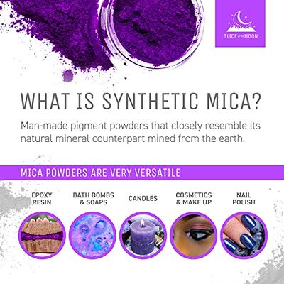 SEISSO Mica Powder - 3.5oz/100g Solid Purple Natural Epoxy Resin Dye Color  Pigment Powder for Soap Making, Slime, Nail, Paint, Bath Bomb Colorant