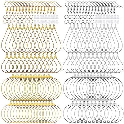 2 Colors Earring Making Kit 40pcs Stainless Steel Hoop Earring Findings  40pcs Open Jump Rings 40pcs Earring Hooks Beading Hoop Earring Supplies