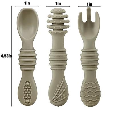 Upward Baby Spoons 3 pack - Self Feeding 6 Months - Chewable Toddler  Utensils with Anti Choke Barrier - Silicone Baby Utensils & Baby Feeding  Supplies Infant First Stage : Baby 