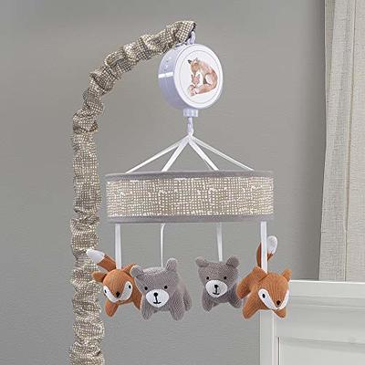 Lambs & Ivy Jungle Safari Musical Baby Crib Mobile - Gray, Beige