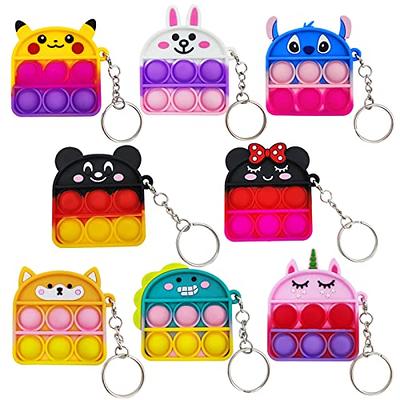 Sensory Magnetic Keychain Fidget Toy With Push Bubble Poppers And