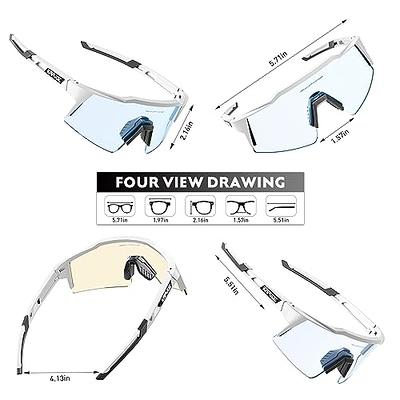 KAPVOE Photochromic Cycling Glasses MTB Clear Mountain Bike