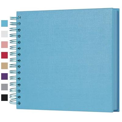 Hardcover Blank Scrapbook Photo Album (8 x 8 Inches, White, 40 Sheets)