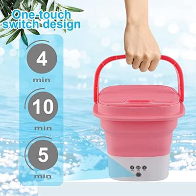 Portable Washing Machine, Mini Foldable Washer with Removable Drain Basket,  Ultrasound Small Spin Dryer, Travel Mini Washer for Socks Underwear Towels  - Yahoo Shopping