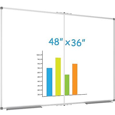 JILoffice Magnetic Foldable White Board 48 x 36 Inches, Dry Erase  Whiteboard, Silver Aluminum Frame with 2 Detachable Marker Tray Wall  Mounted Board for Office Home and School - Yahoo Shopping