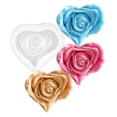 3D Love Rose Candle Silicone Mold DIY Heart Flowers Candle Making Soap  Resin Chocolate Mold Valentine's Gifts Craft Home Decor