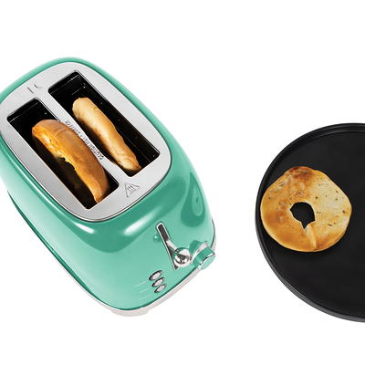  VETTA 2-Slice Extra-Wide-Slot Retro Toaster with Defrost,  Bagel, and Cancel Functions, 6 Shade Settings, Self-Centering for Even  Cooking and Removable Crumb Tray, Stainless Steel in Black (Black) (1):  Home & Kitchen