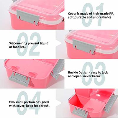 shopwithgreen 3 Pack Lunch Container to Go, 40-oz Bento Box with  3-Compartment, for Sandwich, Fruit, Lunch, Snacks, Pasta, School & Travel -  Meal Prep, Food Storage Containers with Lids - Yahoo Shopping