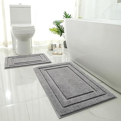 Ottomanson Mirage Collection Non-Slip Rubberback Solid Soft Bathroom Bath  Mat Set, 2 Piece - 16 x 24/20 x 30, Light Grey MG403-2PCS - The Home  Depot