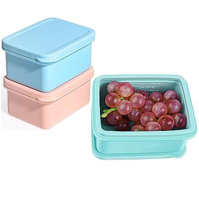  MadMedic Silicone Food Storage Containers with Lids Airtight  for Kids Microwave Safe 2.5 Cup Snack Containers for Lunch Box Air Tight  Soup Cubes Freezer Molds 20 Oz Meal Prep Container Reusable