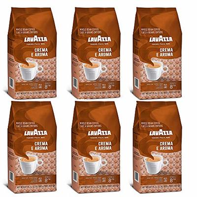 Lavazza Super Crema Whole Bean Coffee Blend, 2.2 Pound (Pack of 6) , Value  Pack, Mild and creamy medium espresso roast with notes of hazelnut and