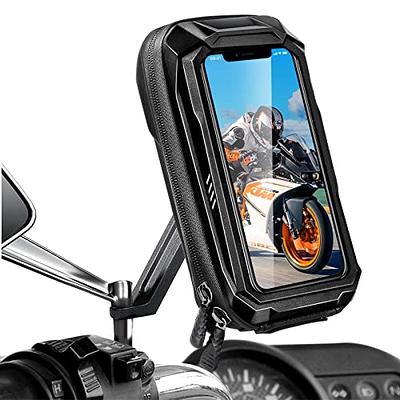 HUANLANG Motorcycle Phone Mount Holder Waterproof Motorcycle Cell Phone  Holder with Rain Cover,360°Rotation Motorbike Rearview Mirror Mount for  Phone Bag Large Storage Below 6.7 Inch - Yahoo Shopping