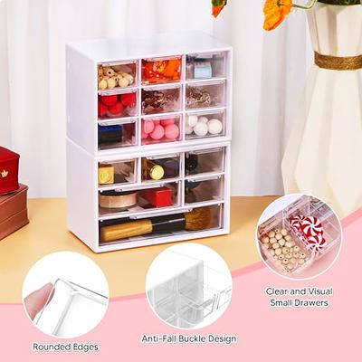 4 Pack Desktop Storage Organizer with 9 Drawers Craft Organizer with Mini  Drawers Plastic Organizers and Storage Drawers for DIY Crafts, Art Supply