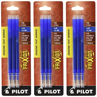 Pilot FriXion Clicker 07 Pens & Refills, Green Erasable Gel Ink, 0.7mm Fine  Pt.