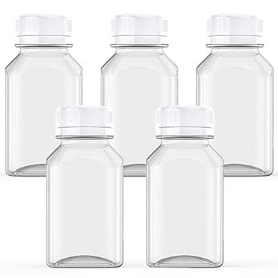 Ilyapa Glass Juice Shot Bottles Pack of 16-2oz On The Go Beverage Storage  Container with White Cap, Reusable, Leak Proof