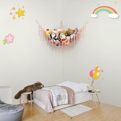 Stuffed Animal Net or Hammock with LED Light, Toy Storage Hammock Hanging  Stuffed Animal Storage Mesh Holder with Tassels for Kids Bedroom - Yahoo  Shopping