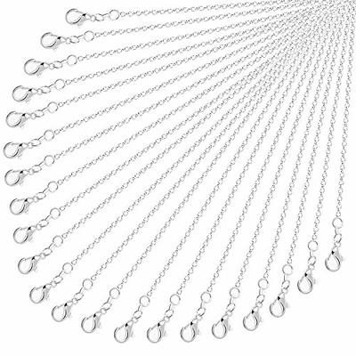 Necklace Chain Bulk for Jewelry Making, Cridoz 36 Pack Jewelry Chain Silver  Plated Necklace Chains for Jewelry Making, 1.2 mm (24 Inches) - Yahoo  Shopping